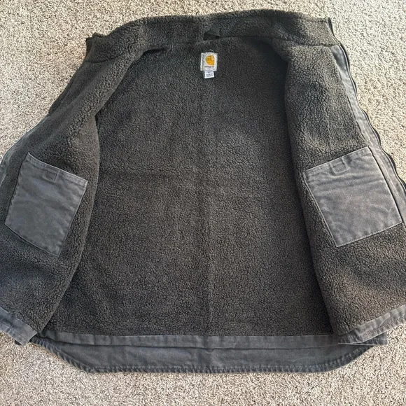SOLD Men’s Carhartt Duck Sherpa Lined Mock Neck Vest size 3XL BNWT - Picture 4 of 5